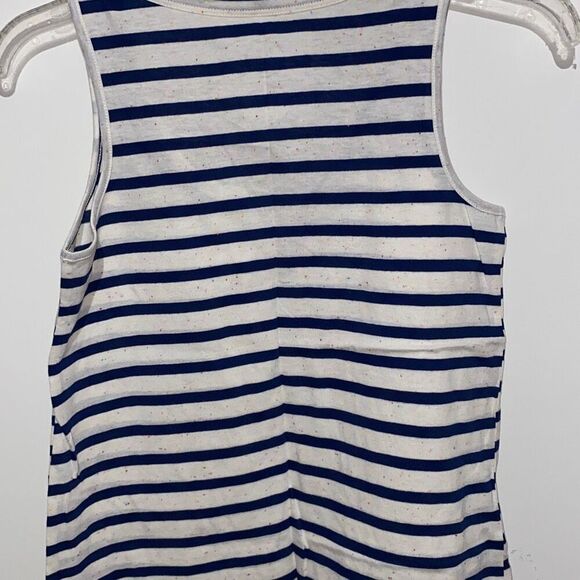 24/7 Maurices Women's White Blue Striped Flecked Forever Tank Top Size XS NWT - Picture 6 of 9